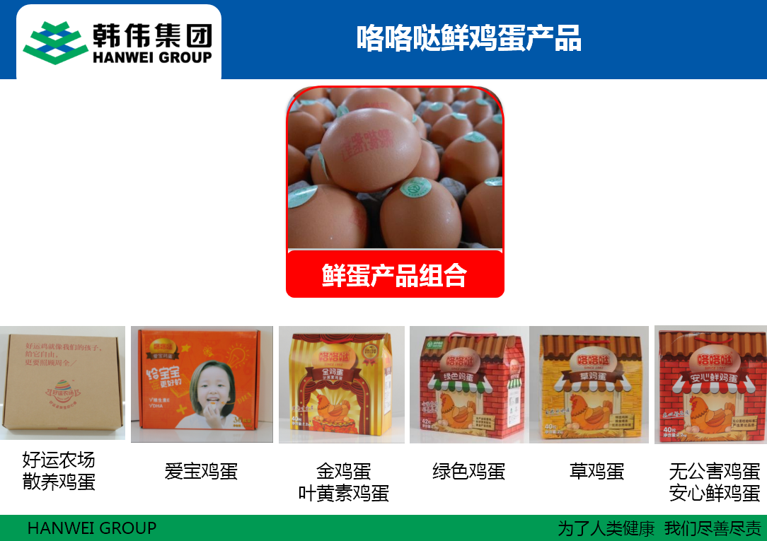 韓偉集團(tuán)咯咯噠鮮雞蛋產(chǎn)品